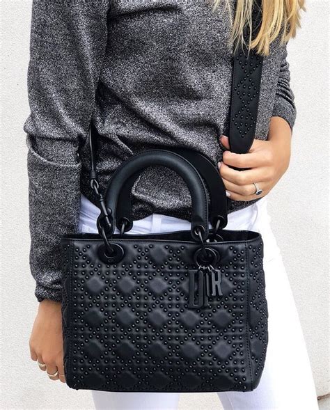 dior lady bag matte black|lady dior tote large black.